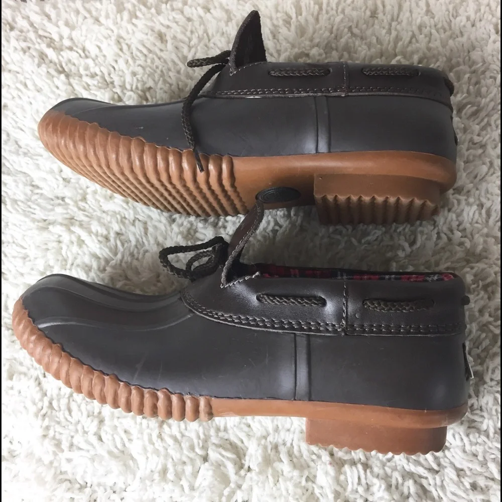 Bass Brown Waterproof Duck Boots with Tan Outsole